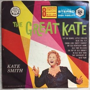 Kate Smith The Great Kate Vinyl 45 EP Record